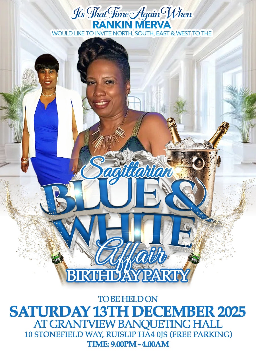 SAGITTARIAN BLUE & WHITE AFFAIR