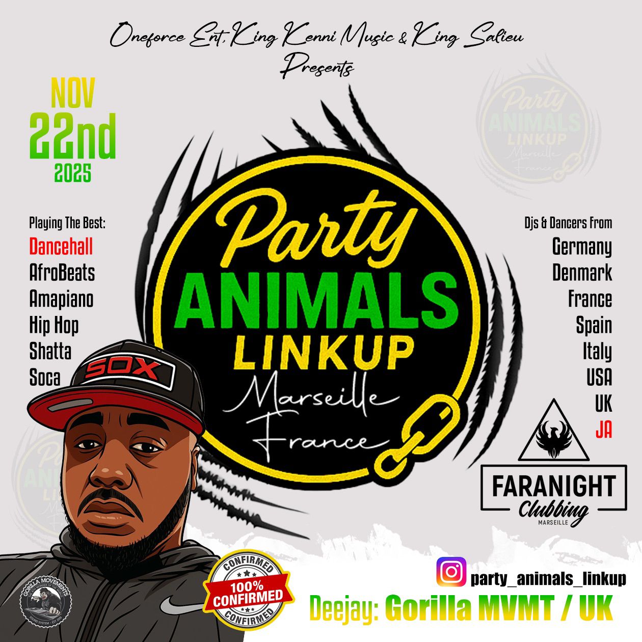 Party Animals Link Up – Marseille France