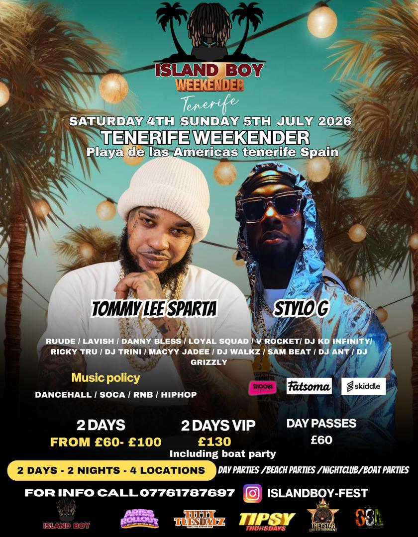 ISLAND BOY WEEKENDER - TENERIFE