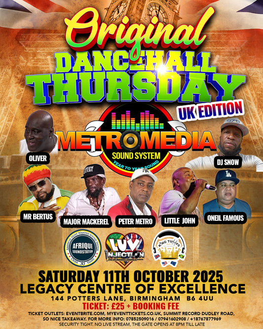 ORIGINAL DANCEHALL THURSDAY UK EDITION - BIRMINGHAM