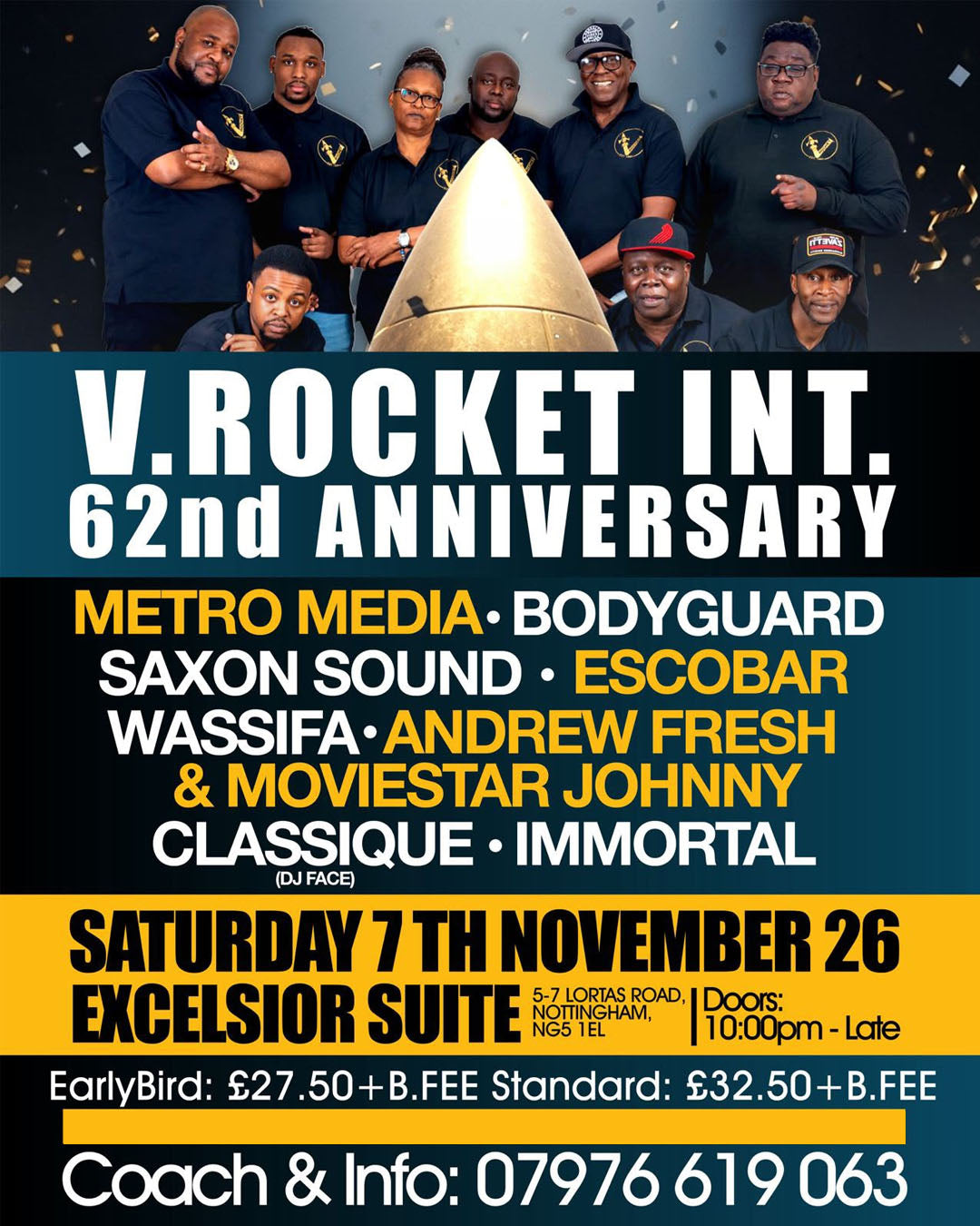 V. ROCKET INT. 62ND ANNIVERSARY