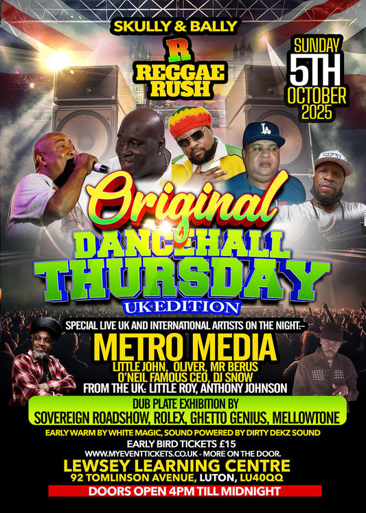 Original Dancehall Thursday UK Edition LUTON