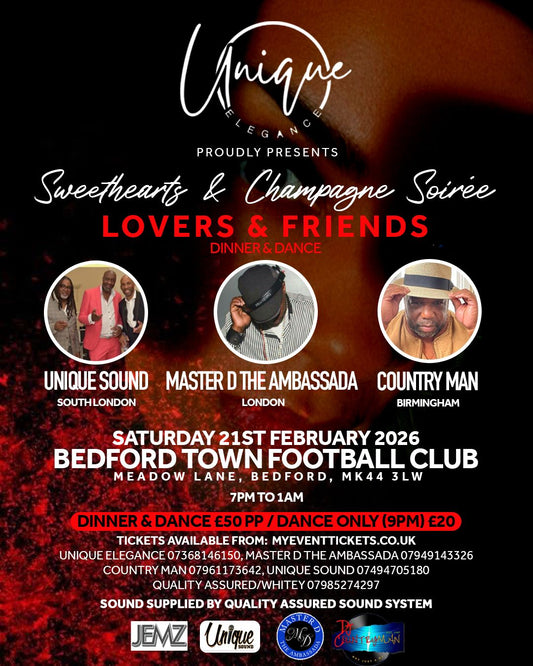 SWEETHEARTS AND CHAMPAGNE SOIREE DINNER AND DANCE